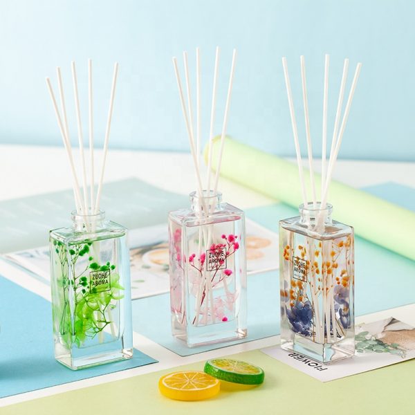 Square Reed Glass Diffuser Bottle Customize Logo Reed Diffuser