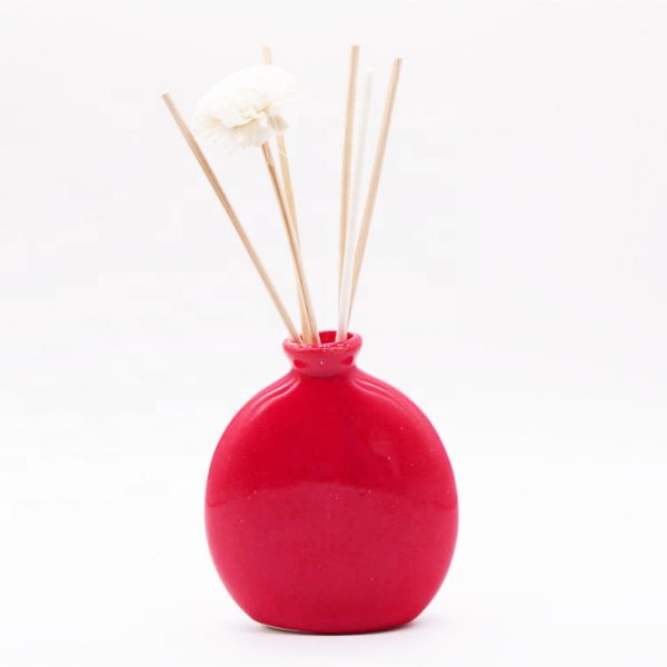 Diffuser Reed Elegant Reed Diffuser Fragrant Round Shape Glass Bottle