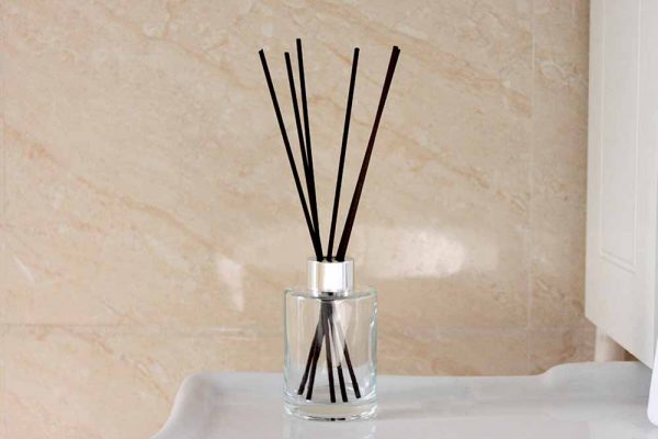 White Reed Diffuser Glass Bottle Reed Diffuser Bottle Luxury Gold