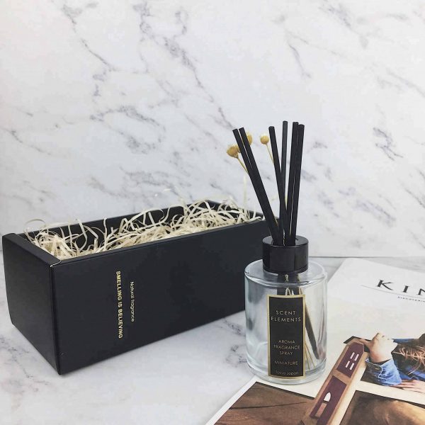 Reeds Diffuser Black Plastic Bottle Reed Diffuser Fiber Sticks