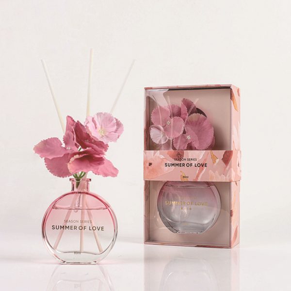 Black Glass Bottle Floral Reed Diffuser Reed Diffuser Glass Bottle