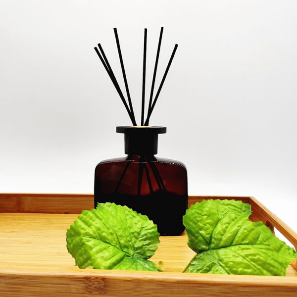 Black Glass Bottle Floral Reed Diffuser Reed Diffuser Glass Bottle