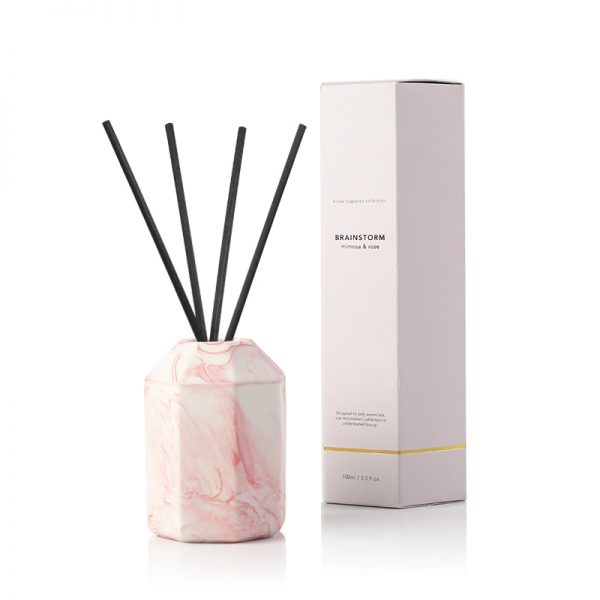 Cement Diffuser Reed Reed Diffuser Fragrant Round Shape Glass Bottle