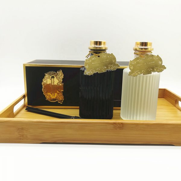 Reed Diffuser Glass Bottle with Cork Natural Reed Aroma Oil Diffuser Set