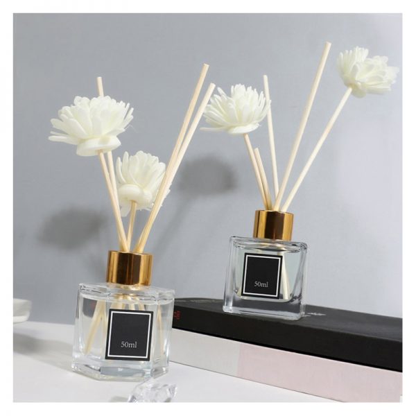 Reeds Diffuser ‎Bottle 200ml Square Perfume Diffuser Reed Glass Bottle