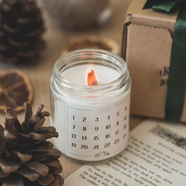 Apple And Cinnamon Candle Scented Candle Cap Metal