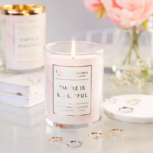 White Barn Eucalyptus Mint Scented Candle Soy Wax Blue Tin Vanilla