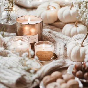 Best Fall Scents Luxury Scented Candle Wood Wick Concrete
