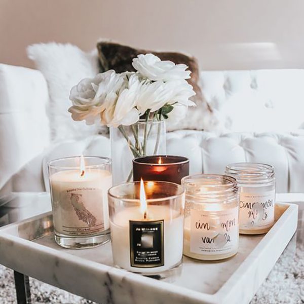 Best Fall Scents Luxury Scented Candle Wood Wick Concrete