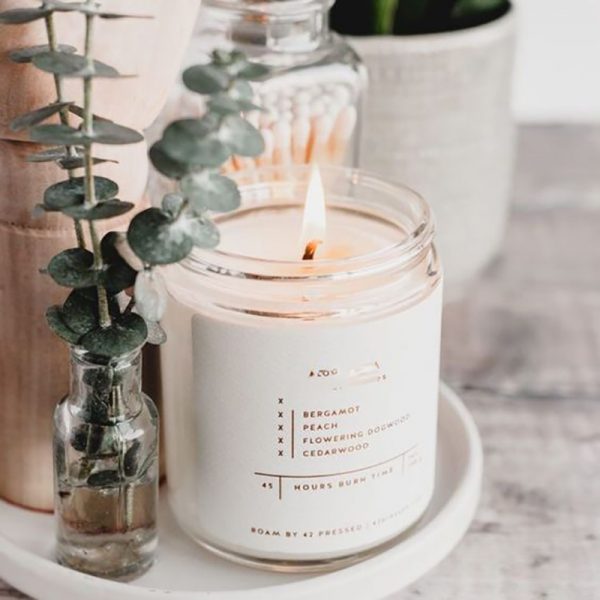Best Fall Scents Luxury Scented Candle Wood Wick Concrete