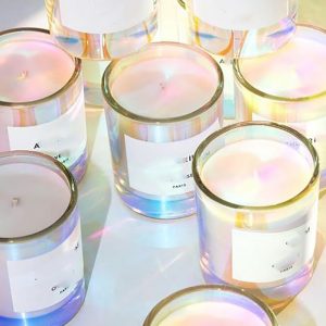 Red Apple Wreath Scented Candle With Glass Jar