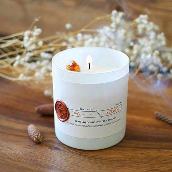 Woodwick White Tea And Jasmine Candles Scented Luxury Black