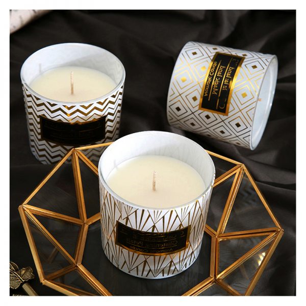 Ocean Scented Candles Matte White Glass Jar Scented Candle