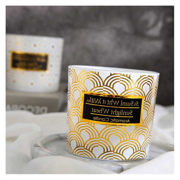Ocean Scented Candles Matte White Glass Jar Scented Candle