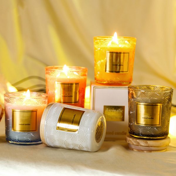 Sandalwood Myrrh Candle Wooden Lid Lavender Scent