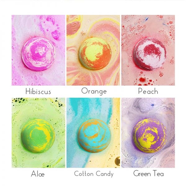 Amazon Rainbow Bath Bomb Bath Bomb Transparent Container Round