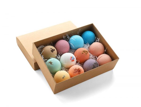 Yellow Bath Bomb Cardboard Bath Bomb Packaging Box