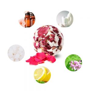 Candy Cane Bath Bomb Bath Bomb With Dry Flower