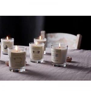 Fall Fragrance Oils Wholesale Color Sprayed Glass Scented Candle Jar