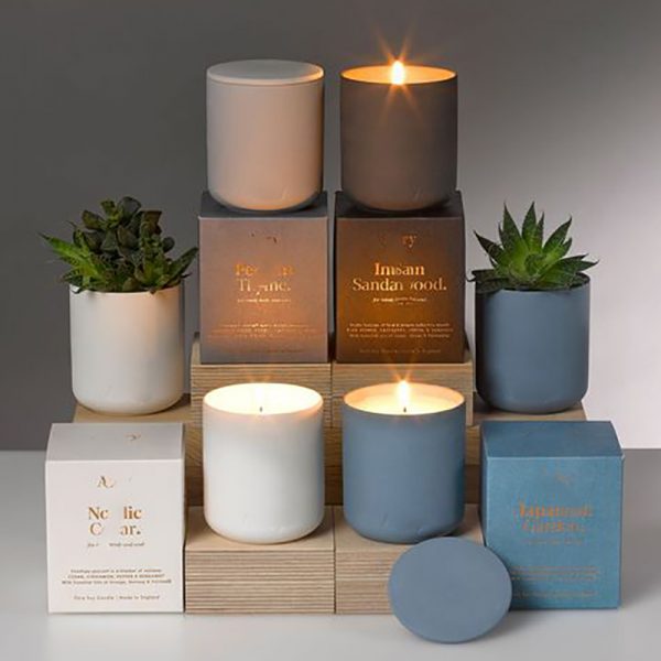 Aromatherapy Candle Creative Glass Holder Soy Scented Candle Box