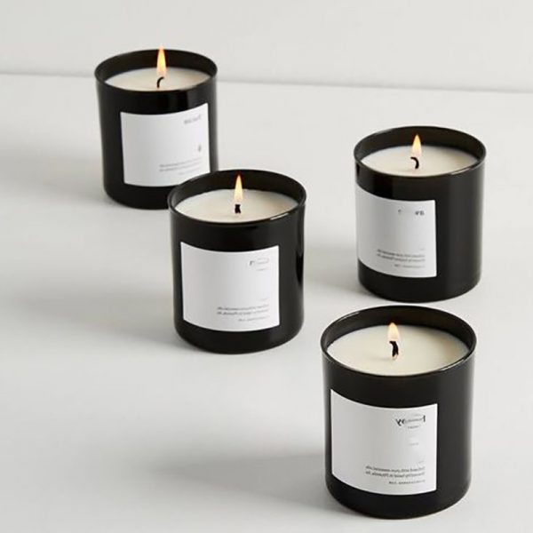 Wood Scented Candle Leather Box Scented Candle