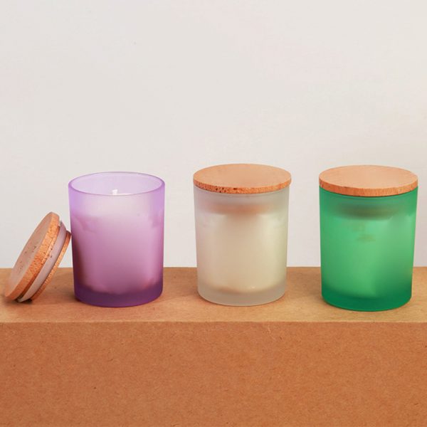 Candle Scent Free Shipping Luxury Glass Jar Wooden Wick Home