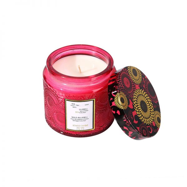 Brass Scent Candle Empty Glass With Scented Candle Cover