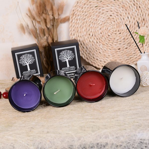 Aromatherapy Candle Wood Cover Golden Bamboo Scented Candle