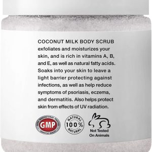 Rosewater And Pink Sea Salt Body Scrub Container With Spoon