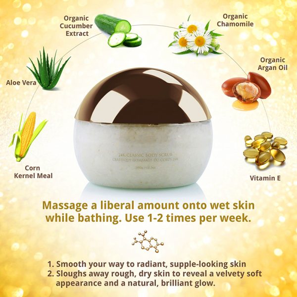 Net Body Scrub With Hard Case Body Scrub In Silver
